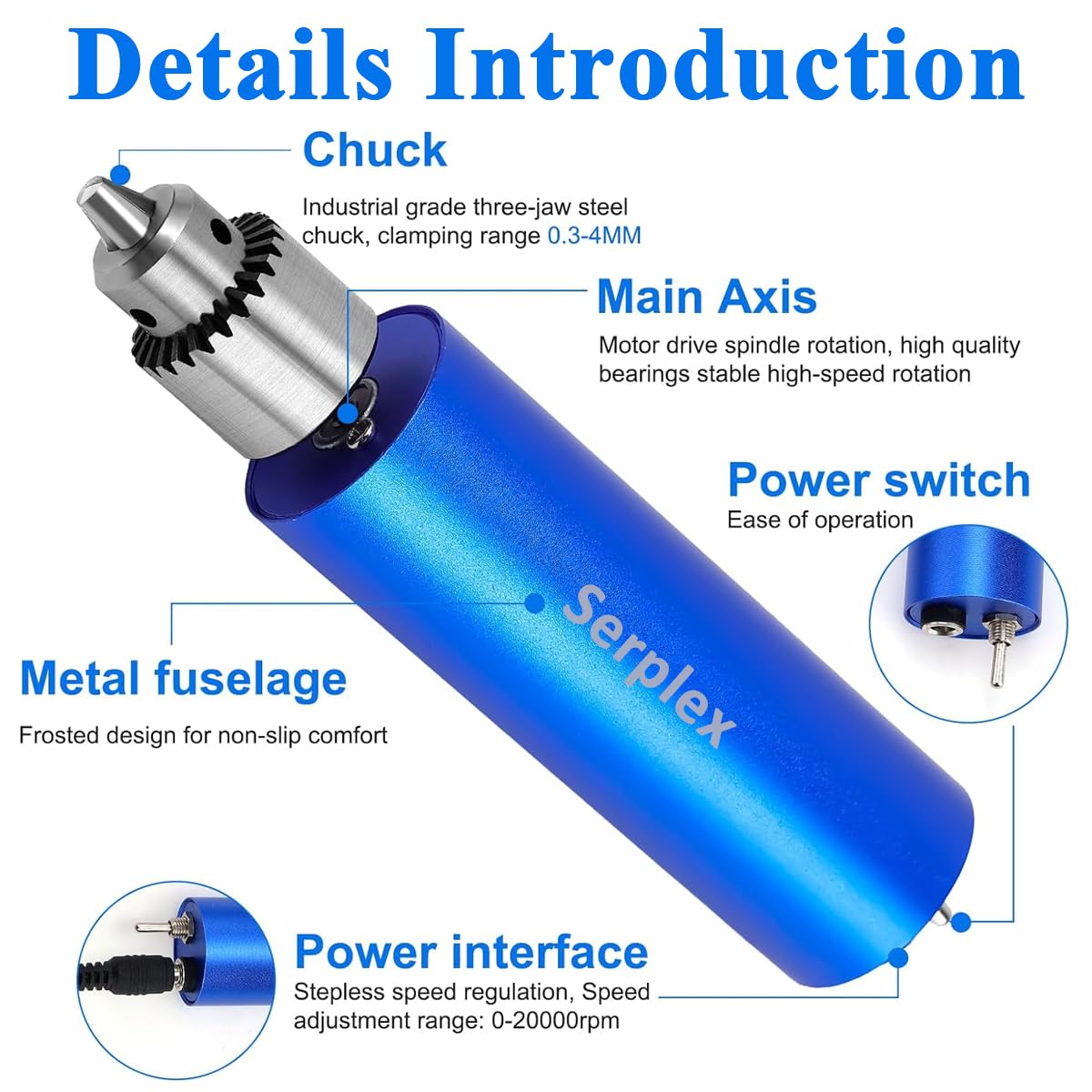 Serplex Mini Electric Drill Kit with Adjustable Speed Controller for Crafts