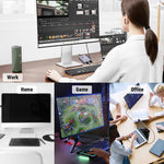 Verilux® 1000Mbps RJ45 Gigabit Ethernet Splitter Network Splitter 1 to 2 Gigabit Ethernet Adapter Ethernet Splitter Network Extender RJ45 Connector Internet Network Cable Extender for PC TV Box Router