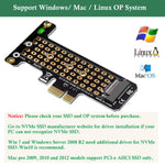 Verilux PCIe NVMe Adapter Card for M Key SSD featuring 32Gbps Speed and X4 Slot Support