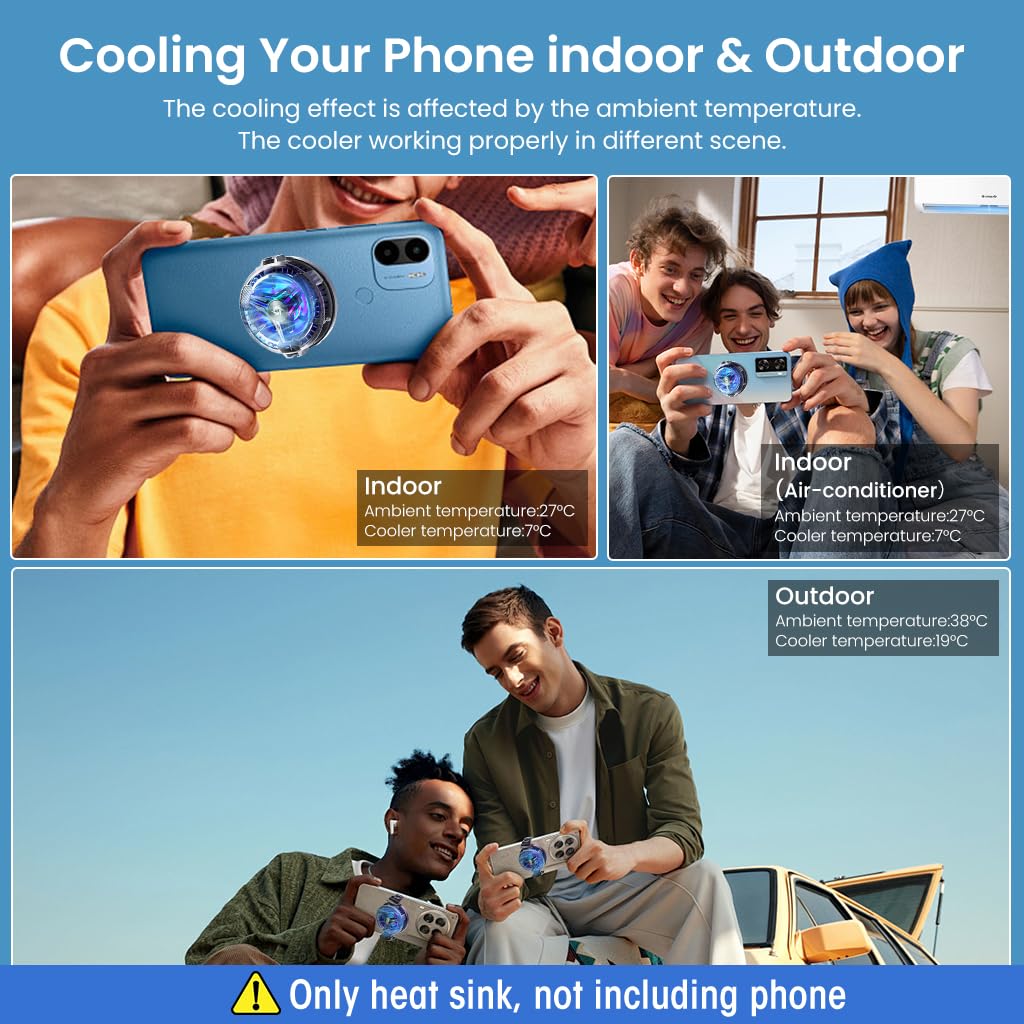 ZORBES® Led Phone Cooler Gaming Fan T2 Plus