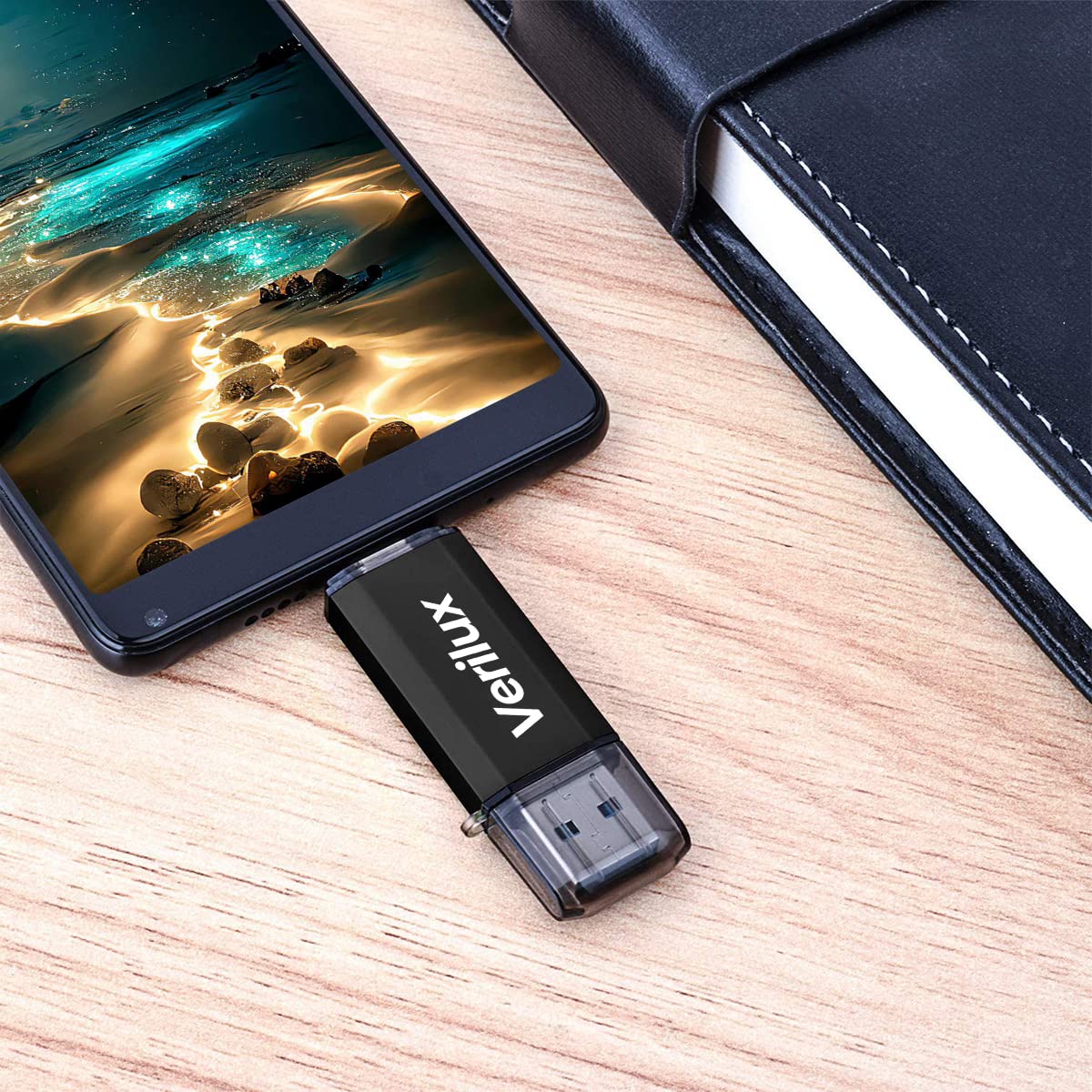 Verilux Pendrive 64GB Flash Drive with USB 3.0 and Type C Dual Interface for Laptop | OTG Data Transfer
