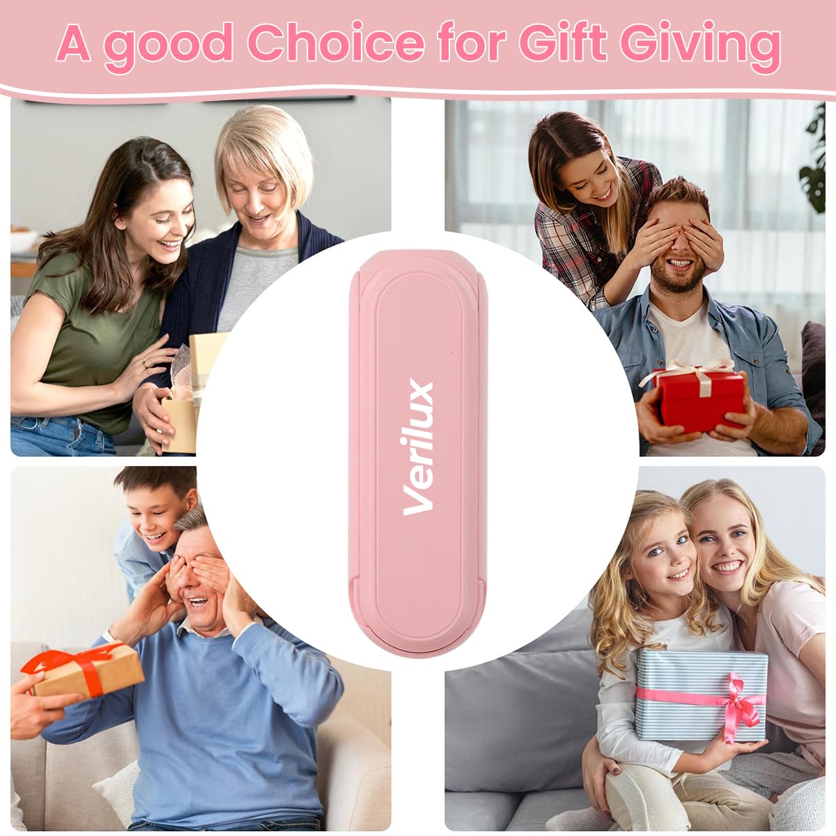 Verilux Folding USB Fan for Travel with 1500mAh Battery and Dual Soft Blades | 4 in 1 Design