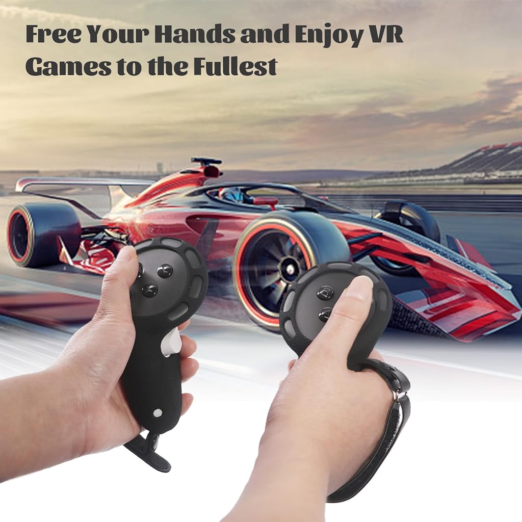 ZORBES® Controller Grips Cover for Meta/Oculus Quest 3/Quest 3S Accessories, Silicone Grips Cover with Controller Hand Straps Compatible with VR Touch Controller Cover