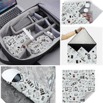 ZORBES® Camera Lens Wrapping Cloth 45x45cm Magic Grippy Multi-Use Fashion Print Design Non-Slip Waterproof Silicone-Coated Organizer Wrap for Tools Gears Accessories 2PCS