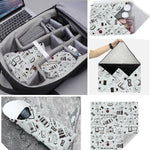 ZORBES® Camera Lens Wrapping Cloth 45x45cm Magic Grippy Multi-Use Cloth, Fashion Print Design, Non-Slip Waterproof Silicone-Coated Organizer Wrap Cloth for Tools, Gears, Accessories