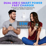 ZORBES® Dual Port 35W Power Adapter Charger Adapter for iPhone 13 iPhone 14 Apple MFi Certified Dual USB C Power Adapter Charger Adapter with USB C to USB C & USB C to Lightning Cable,White