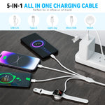 Verilux Multi Type C Cable for iPhone and Galaxy featuring 1.2m Length & Magnetic Charging | 4 in 2 Fast Charger
