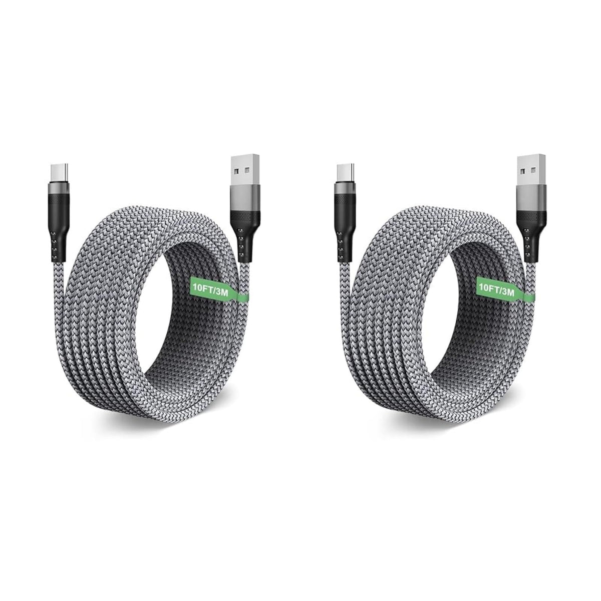 Verilux Type C Charging Cable 10ft 62W PD Fast Charge with Nylon Braid | 480Mbps Data Transfer