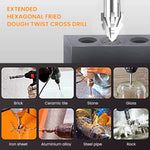 Serplex® Masonry Drill Bit Set 7-Piece 3/4/5/6/8/10/12mm Concrete for Glass Brick Plastic Wood Tile Industrial Strength Carbide Tip High-Strength Twist 2 PCS