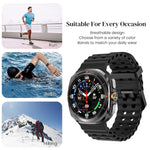 ZORBES® Fashion Silicone Watch Band forSamsung Galaxy Watch 7 Ultra 47mm Porous Adjustable Size Silicone Watch Strap Men Women Fashion Sport Athleisure Band Samsung Galaxy Watch 7 Ultra