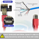 2 Pack Pi+ VER009S Gold PCI-E 6Pin 1X to 16X Powered Pcie Riser Adapter Card