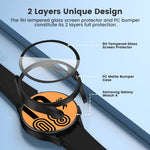 Verilux Black PC Matte Cover Case for Samsung Galaxy Watch 4 44mm with HD Screen Guard