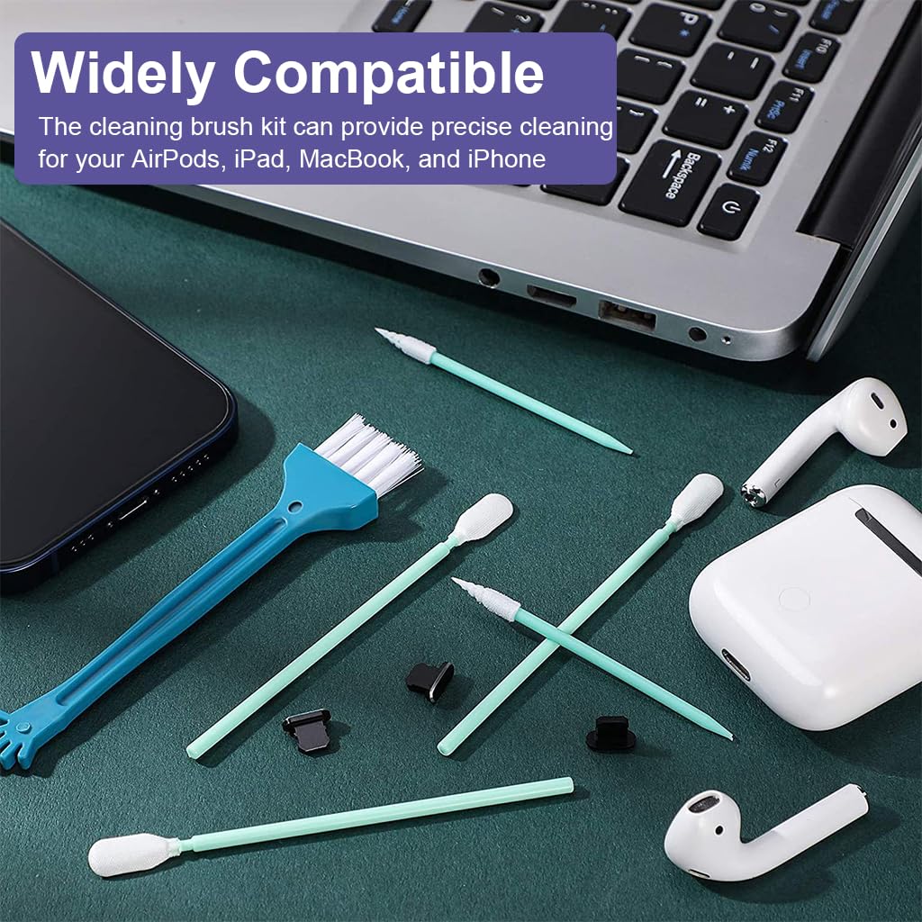 ZORBES® Anti Dust Plug for iPhone Smartphone Port Cleaning Brush Kit Cleaning Micro Swabs Cleaning Brush Tool Kit for Phone Speaker, Charging Plug Metal Anti Dust Plug for iPhone 14/13/12/11