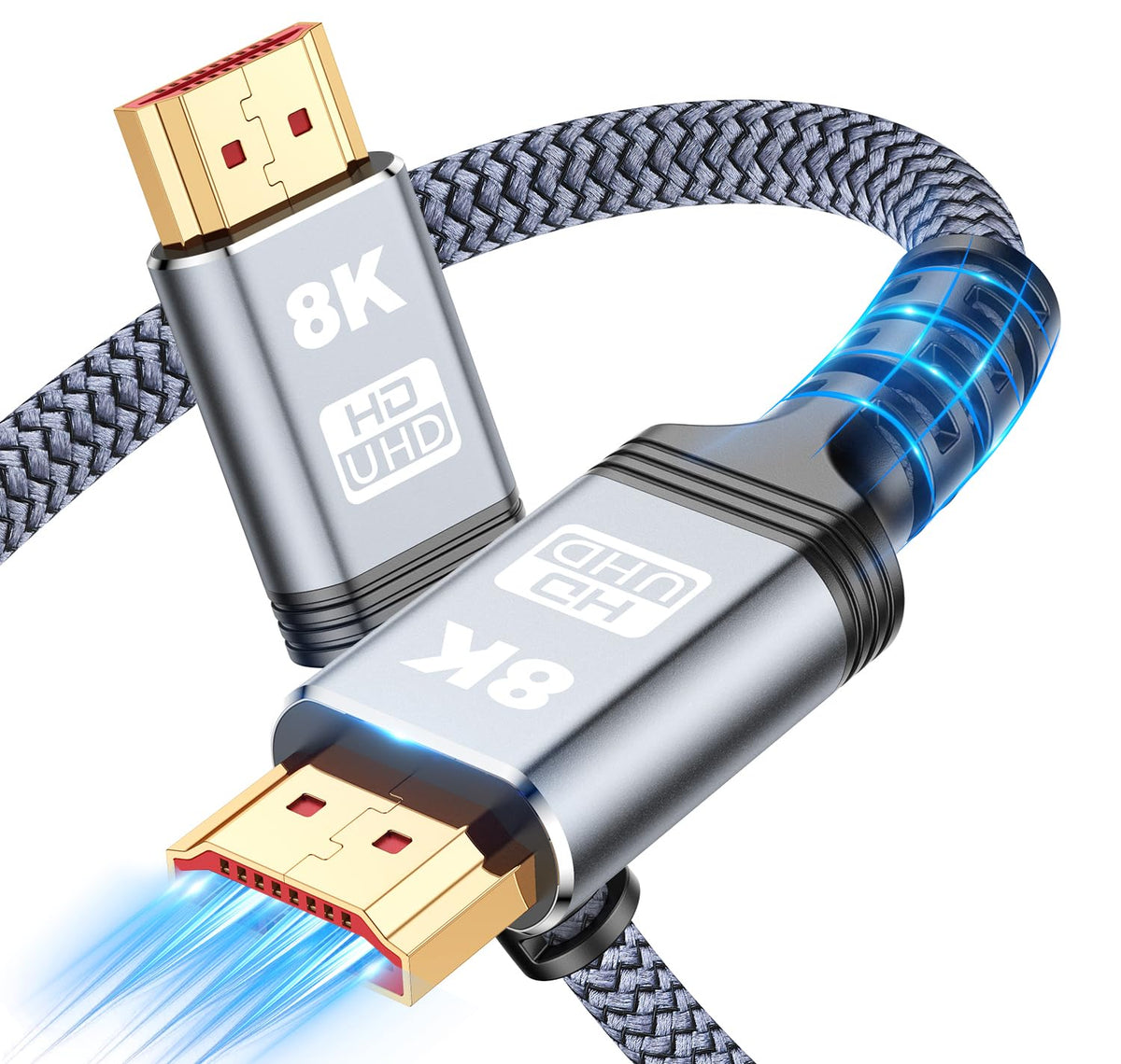 Verilux HDMI Cable 2.1 for Gaming and 8K60Hz Displays featuring 48Gbps and 24K Gold Connectors
