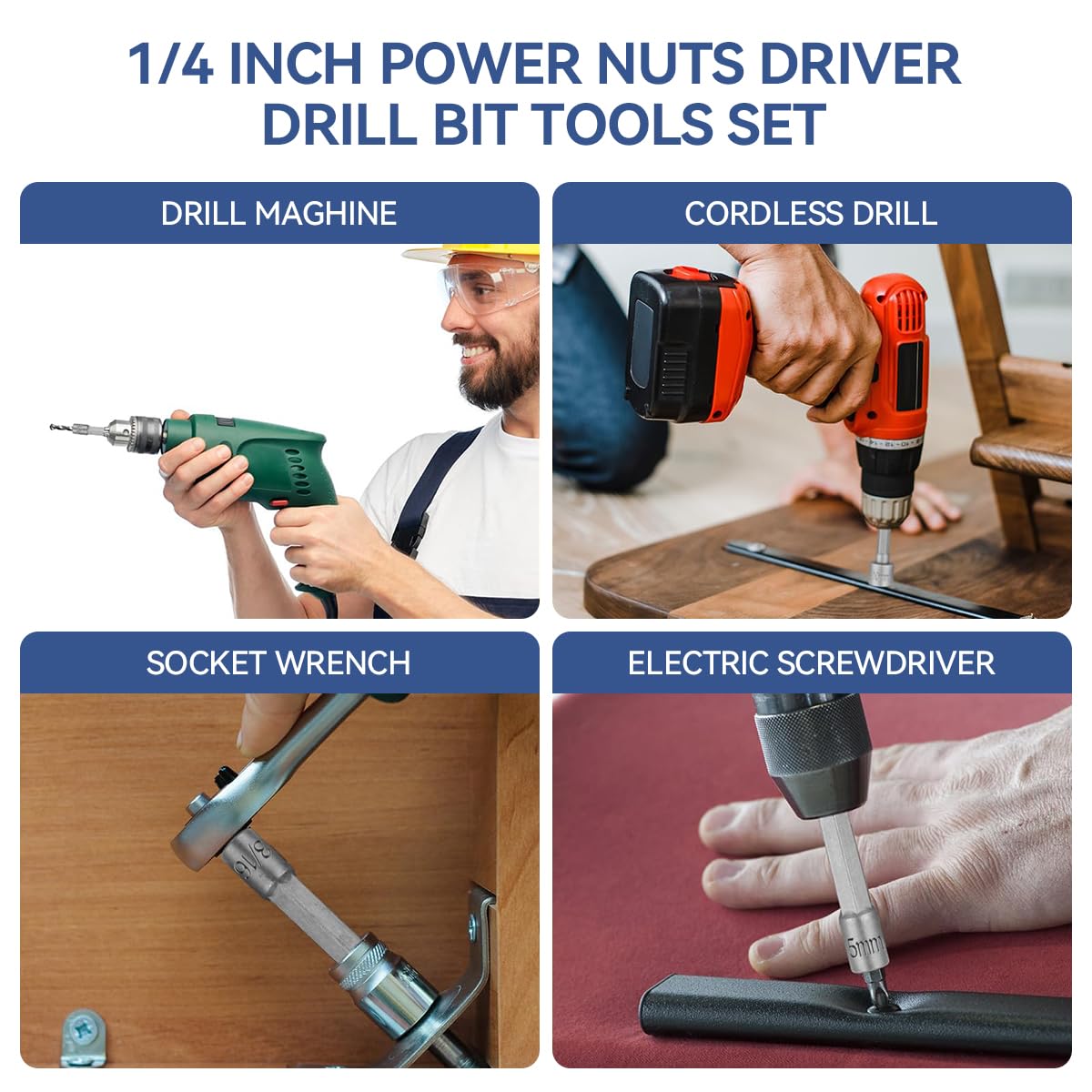 Serplex 23Pcs Nut Driver Bit Set
