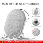 Verilux Carry Bag for Oculus Quest 3 featuring X Type Elastic Fix Straps and 34x16x20cm Size | Travel Storage Case with Hand Strap and USB Charging Port