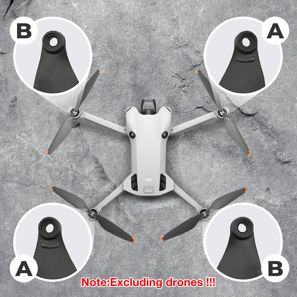 ZORBES® Dji Mini 4 Pro Propeller 8Pcs Dji Mini 4 Propeller Blades Replacement For Dji Mini 4 Pro, Ultral Lightweight Silent Flight Propeller Set With Screwdriver&Screws Pack, No Dji Mini 4 Pro,Black