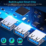 Verilux USB Hub 3.0 featuring 4 in 1 ports for PC and laptop with 5Gbs transfer speed | plug and play
