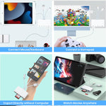 Verilux Card Reader for iPhone iPad and PC featuring 5 in 1 Design with 2 USB3.0 Ports | Supports Charging and Data Transfer