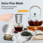 Zeitel® Tea Infuser Tea Strainer with Lid Tea Filter for Loose Tea, Chamomile, Green Tea Loose Leaves 2.95 inches Height Fine Mesh Strainer for Teapots, Cups, Mugs 304 Stainless Steel