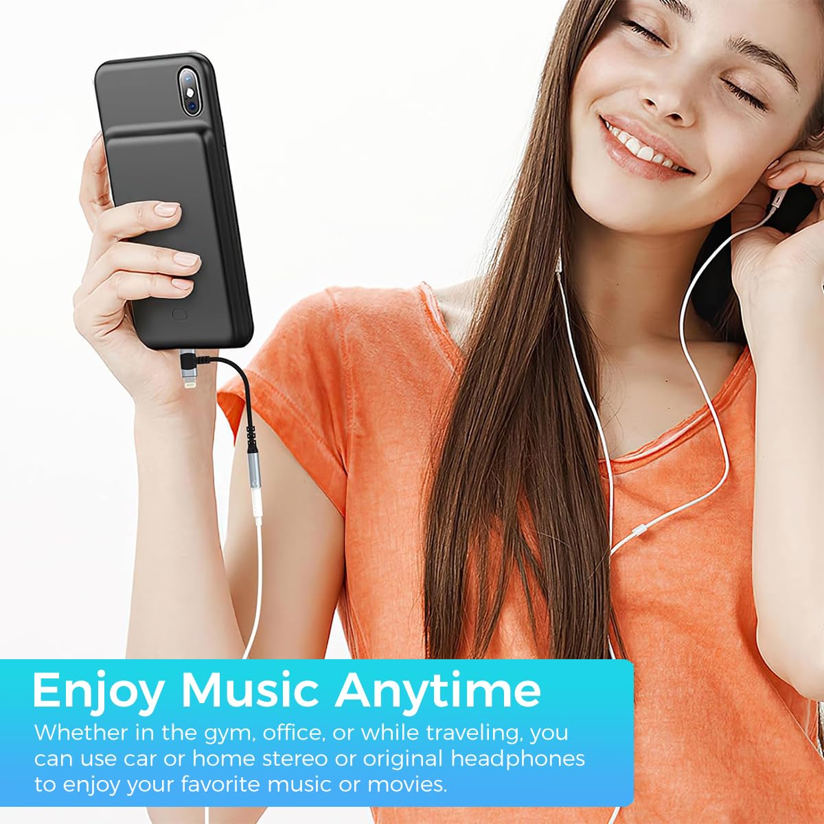 Verilux 2 in 1 Aux Audio Adapter for iPhone and Type C Devices featuring 48 KHz 24 bit Sound | Nylon Braid Plug and Play Design