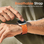 ZORBES® Watch Band 38mm Universal Watch Strap for Apple Watch 41mm/ 40mm/ 38mm Fashion Silicone Sport Wristwatch Band Adjustable Magnet Clasp Watch Band, 2pcs, Black & Orange