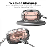 ZORBES® Fashion Hard Protective Cover for Samsung Galaxy Buds Pro(2021),Galaxy Buds 2,Galaxy Buds Live (2020),Shockproof for Creative Geometric Diamond Cut Design(Transparent) (Transparent)