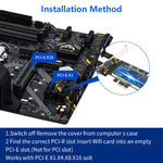 Verilux PCIe WiFi Card for Desktop PC with Dual 8dBi Antennas and Bluetooth 4.2 | AC1200