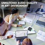 Verilux Conference Microphone Speaker for Meetings with 4 m 360° Voice Pickup | Gray USB Plug and Play
