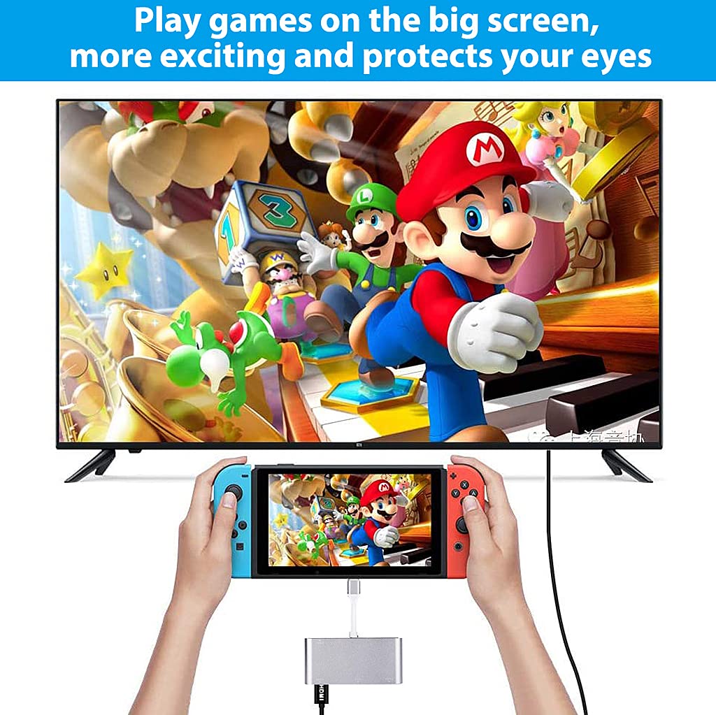 Verilux Lightning to HDMI Adapter for iPhone and iPad featuring 1080P HD Display | 3 in 1 VGA AV Connector