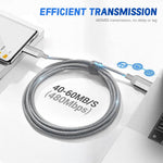 Verilux 4 in 1 Magnetic USB C Cable 3.3ft 100W PD with Nylon Braid | Fast Charging and Data Transfer