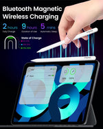 Verilux Stylus Pen for iPad 2018–2023 with 1.5mm Nib and Palm Rejection | Bluetooth Smart Tilt Function