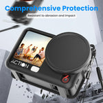 ZORBES® Compatible with D-JI Osmo Action 6, Action Camera Silicone Cover Protective Skin Cover with Detachable Lens Cover, Silicone Wrist Lanyard, Anti-Scratch Action Camera Accessories