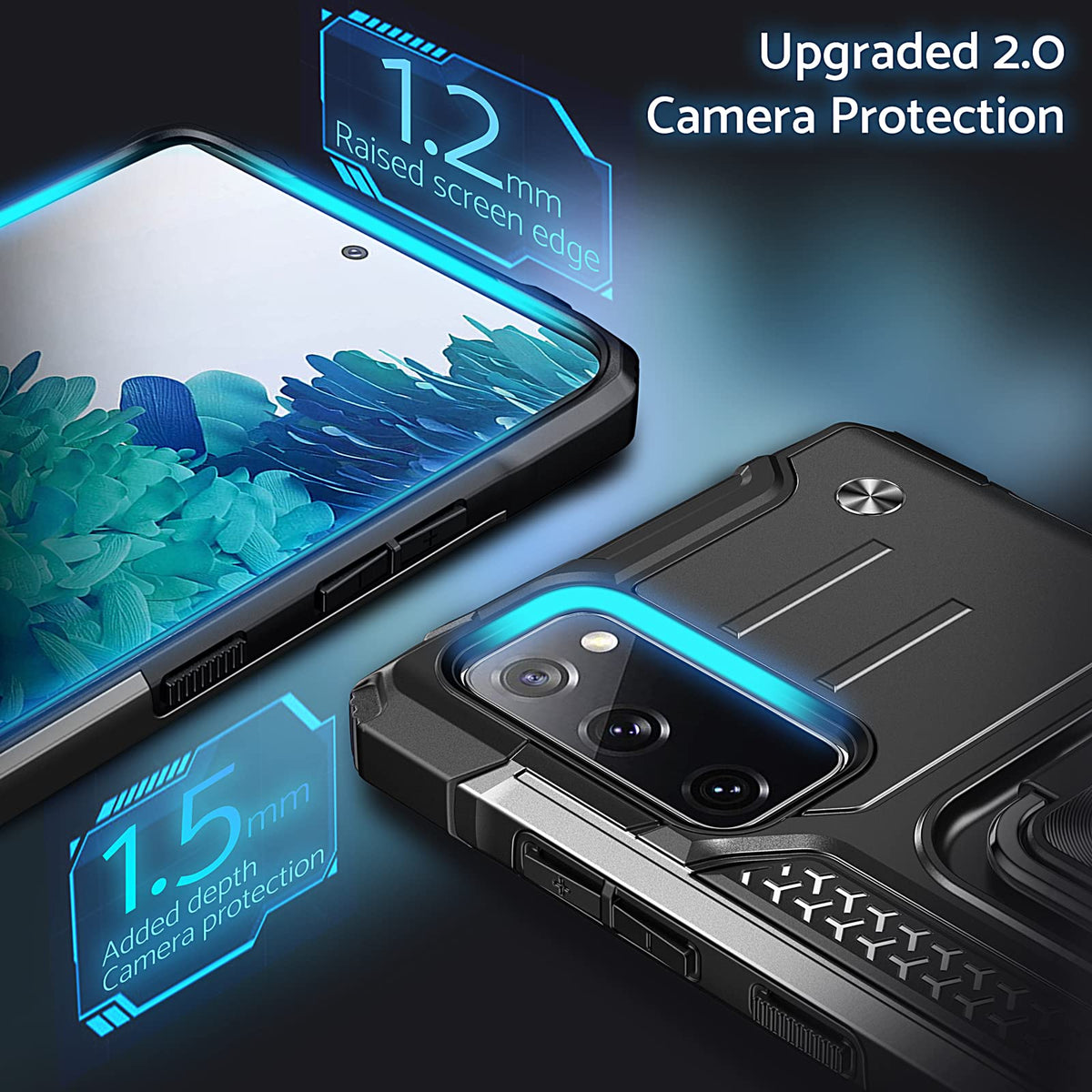 ZORBES® for Samsung Galaxy S20 FE 5G Back Cover with Rotatable Phone Ring Buckle Stand Design, TPU Shockproof Protective s20fe Cover Case for Samsung Galaxy Samsung s20 fe 5g Back Cover case FE