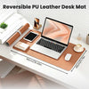 ZORBES Large PU Leather Desk Mat 90×45cm