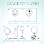 Zeitel® Smartphone Live Ring Light Multi-Functional Photography Fill Light Desktop Beauty Light for Selfie (White)