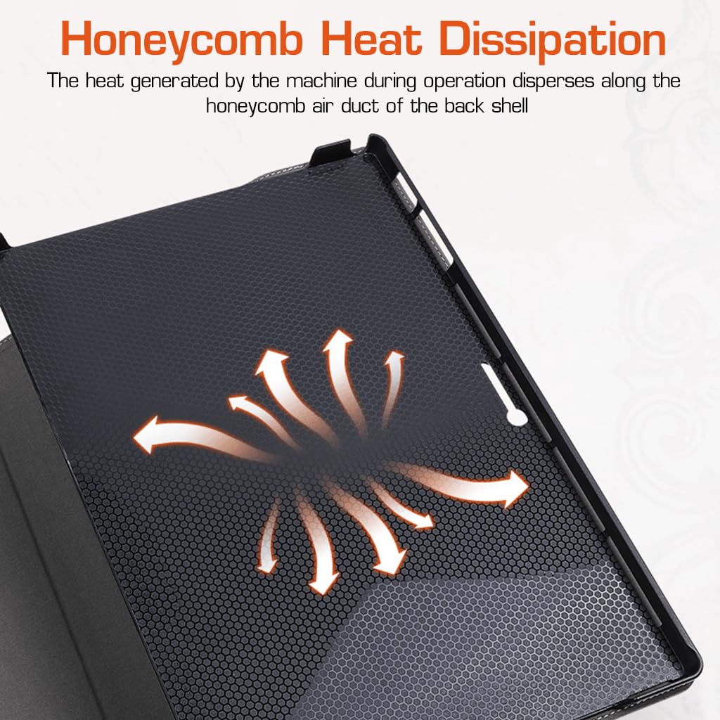 ZORBES® Tablet Cover for Surface Pro 9 Protective Surface Pro 9 PU Leather Case 2 in 1 Surface Pro 9 Table Case with Anti-Slip Lining & Stylus Pen Desing Fashion Embossing Cover for Surface Pro 9