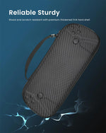 ZORBES® Carrying Case for Sony PlayStation Portal Handheld Gaming Console, Hard Case with Mesh Zipper Pouch Playstation Portal Organizer Bag with Handle Playstation Portal Game Console Accessories Bag