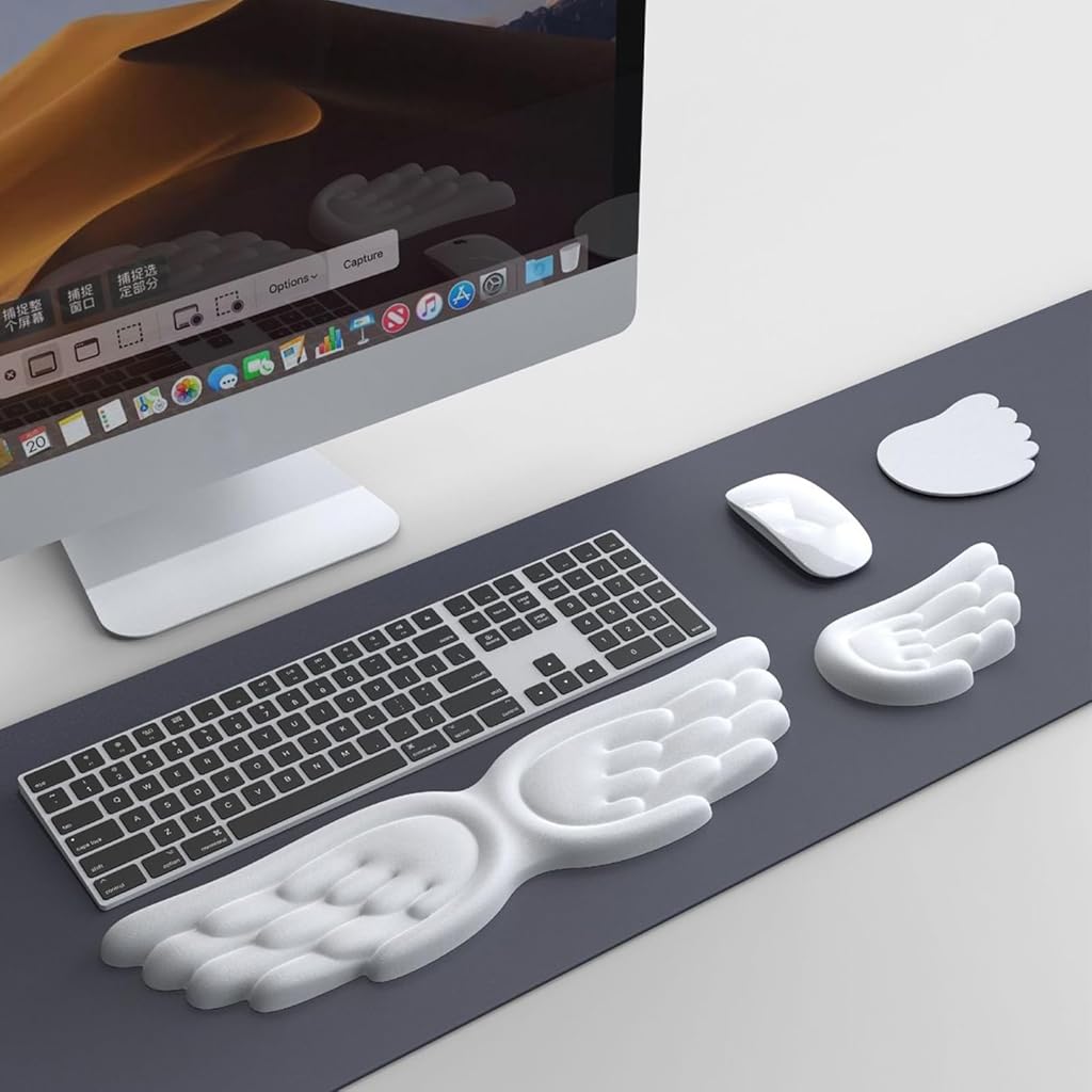 ZORBES® Angel Wings Keyboard and Mouse Wrist Rest