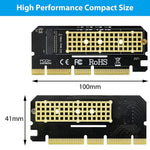Verilux NVMe Adapter PCIe x16 for M.2 SSD 2230 2242 2260 2280 | with Gel Pad and Screwdriver