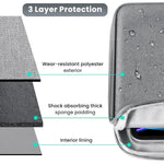 ZORBES® 12.9 inches Tablet Travel Bag for iPad Waterproof Travel Zipper Bag with Utility Mesh Pocket Travel Accessories Bag Universal Tablets Pad Organizer Bag, Grey