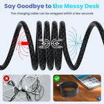 Verilux Type C to Lightning Cable 3.3 ft with Magnetic Connector and Nylon Braid for iPhone 14