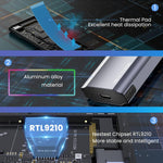 Verilux M.2 NVME SSD Enclosure with Dual Protocol 10Gbps USB C and Aluminum Alloy Case