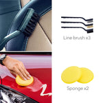 ZORBES® 6 Pcs Auto Detailing Electric Drill Brush Set for Tire, Car Crevice,Bathroom Kitchen Clean Tool Kit with Free Microfiber Towel
