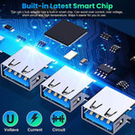 Verilux USB Hub 3.0 for Laptop and PC featuring 4 Ports and 5Gbs Transfer Speed | USB‑C and USB‑A Connectivity