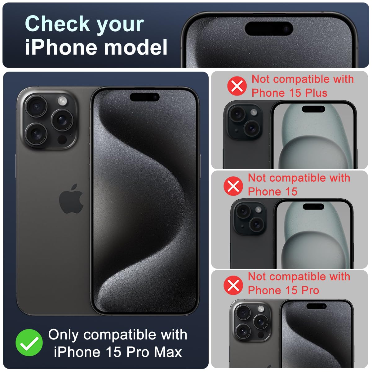 Zeitel® Tempered Glass Suitable for iPhone 15 Pro Max 6.7 Inch with Anti Fingerprint Screen Protector Auxiliary Installation Kit 2 Scratch Resistant Screen Protectors and 1 Lens Protector