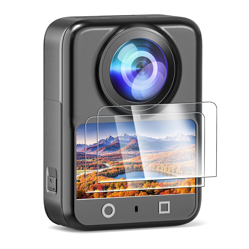 ZORBES® Compatible with Osmo 360, 2Pcs Screen Protectors Action Camera Accessories, Anti-scratch HD Tempered Glass, HD Anti-glare Screen Protectors, Bubble Free Application,