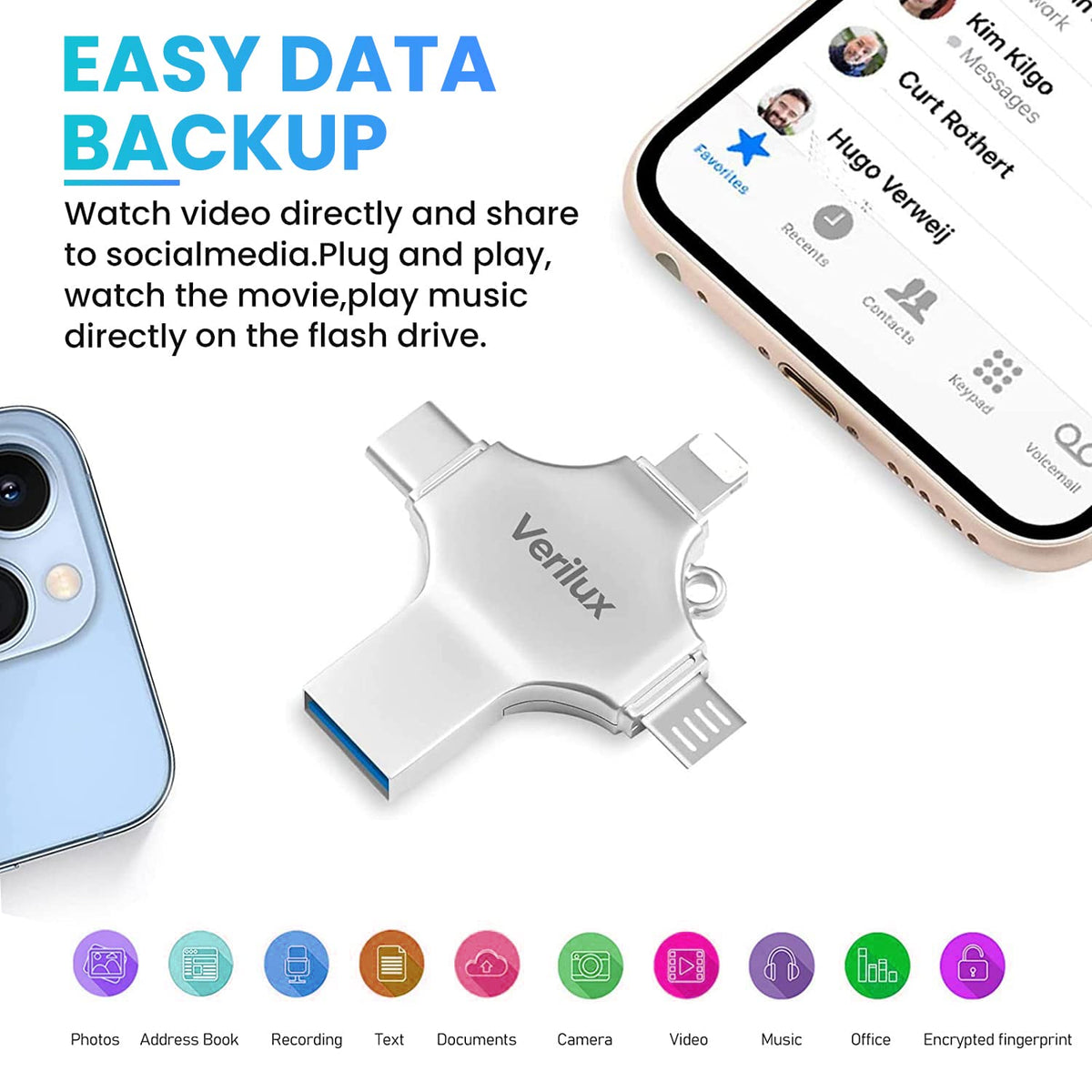 Verilux 4 In 1 Flash Drive 128GB