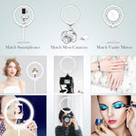 Zeitel® Smartphone Live Ring Light Multi-Functional Photography Fill Light Desktop Beauty Light for Selfie (White)