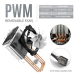 Verilux® RGB CPU Cooler, 2300rpm CPU Air Cooler,PWM 4 Pin, 4 Copper Heat-Conduction Pipes 92mm Cooler Fan RGB CPU Cooler for AMD Ryzen/Intel LGA 1700 115X